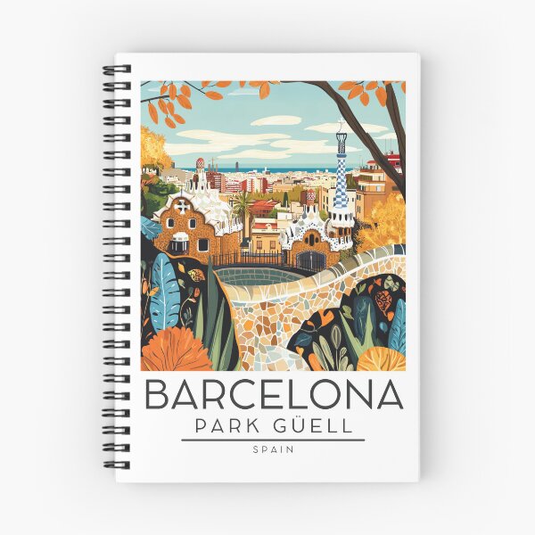 Item preview, An Illustration of Park Güell - Barcelona - Spain  designed and sold by GoodOldVintage.