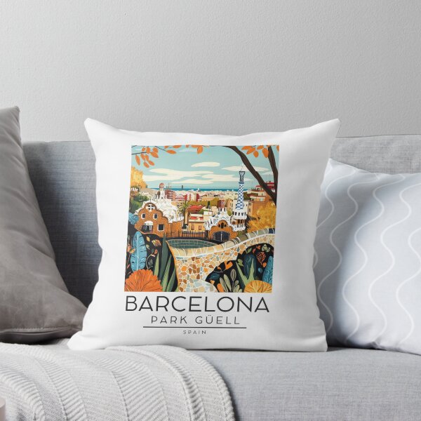 Item preview, An Illustration of Park Güell - Barcelona - Spain  designed and sold by GoodOldVintage.