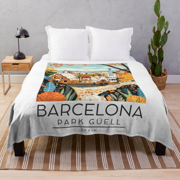 Item preview, An Illustration of Park Güell - Barcelona - Spain  designed and sold by GoodOldVintage.