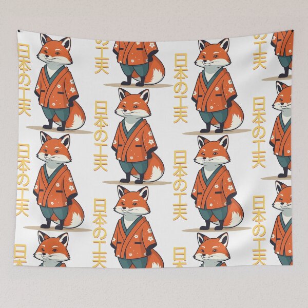 Item preview, Japanese ingenuity with a fox motif designed and sold by portokalis.