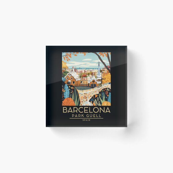Item preview, An Illustration of Park Güell - Barcelona - Spain  designed and sold by GoodOldVintage.