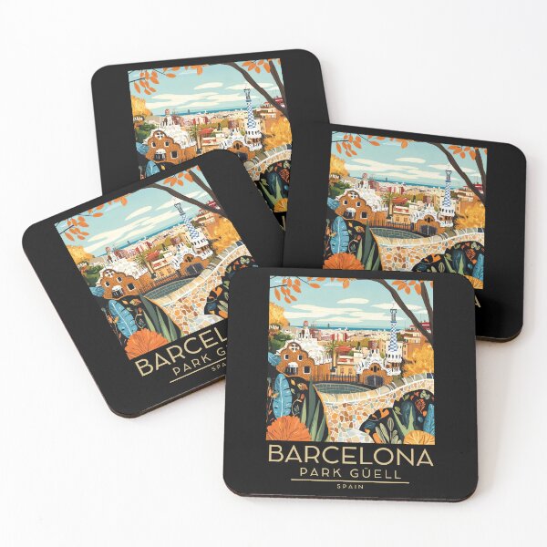 Item preview, An Illustration of Park Güell - Barcelona - Spain  designed and sold by GoodOldVintage.