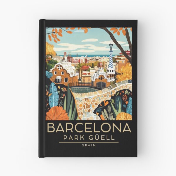 Item preview, An Illustration of Park Güell - Barcelona - Spain  designed and sold by GoodOldVintage.