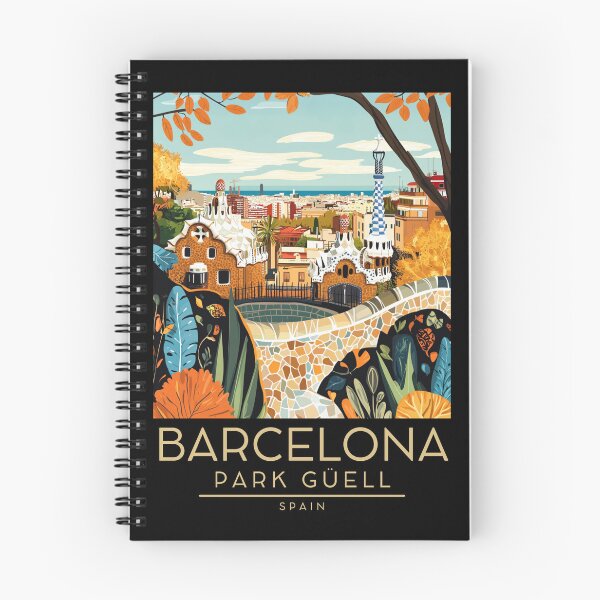 Item preview, An Illustration of Park Güell - Barcelona - Spain  designed and sold by GoodOldVintage.