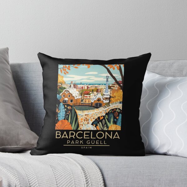 Item preview, An Illustration of Park Güell - Barcelona - Spain  designed and sold by GoodOldVintage.