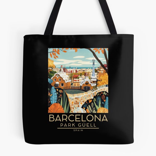 Item preview, An Illustration of Park Güell - Barcelona - Spain  designed and sold by GoodOldVintage.