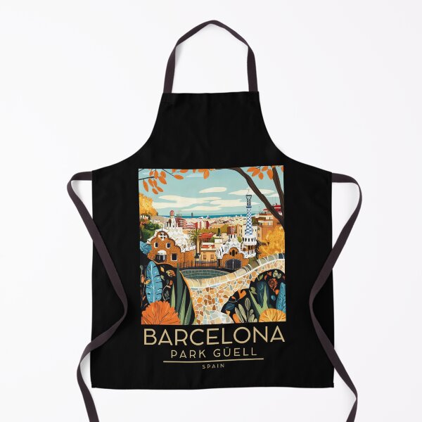 Item preview, An Illustration of Park Güell - Barcelona - Spain designed and sold by GoodOldVintage.