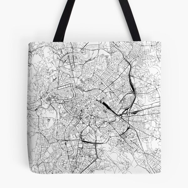 Item preview, Rome White Map designed and sold by multiplicitymap.