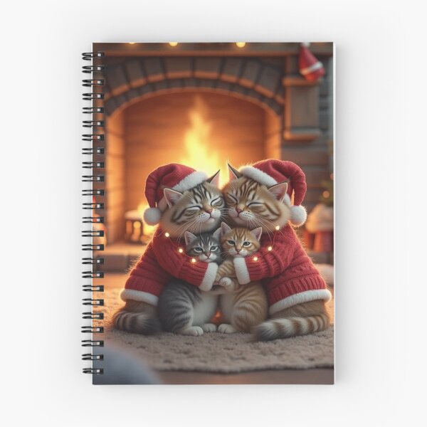 Artikelvorschau, Süße Weihnachtskatzen mit Kamin entworfen und verkauft von goodfell4s.