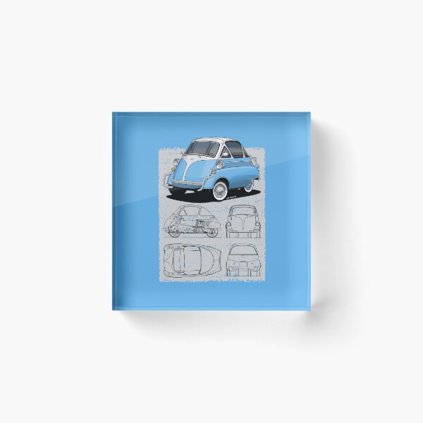 Item preview, The cutest car in history and its technical drawing designed and sold by designjaag.