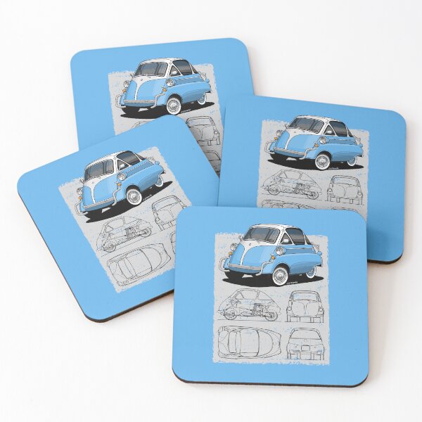 Item preview, The cutest car in history and its technical drawing designed and sold by designjaag.
