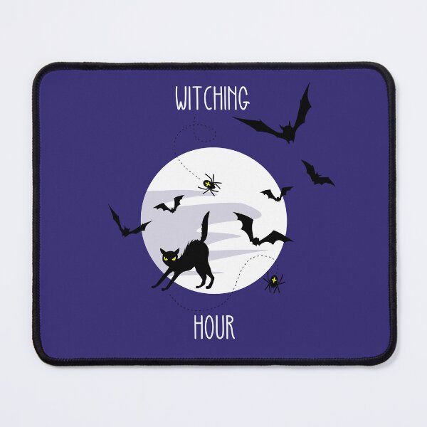 Item preview, witching hour - black cat, spiders, bats and moon designed and sold by kobyakov.