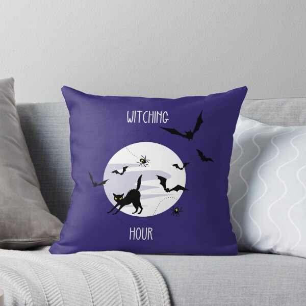 Item preview, witching hour - black cat, spiders, bats and moon designed and sold by kobyakov.