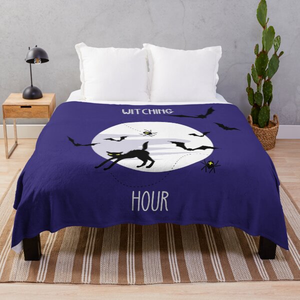 Item preview, witching hour - black cat, spiders, bats and moon designed and sold by kobyakov.