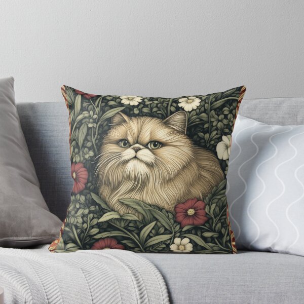 Item preview, Cream Colored Persian Cat with Grumpy Expression designed and sold by AntiqueImages.