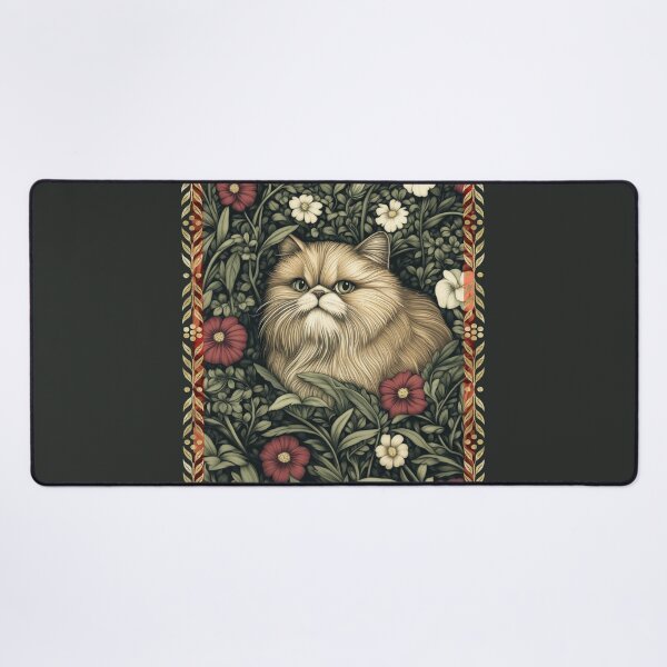 Item preview, Cream Colored Persian Cat with Grumpy Expression designed and sold by AntiqueImages.