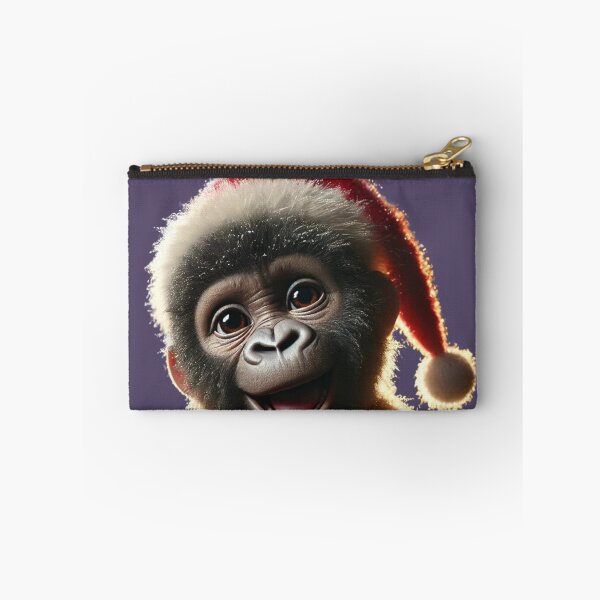 Item preview, Festive Baby Gorilla in Santa Hat designed and sold by Catsmoment.