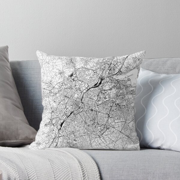 Item preview, Brussels White Map designed and sold by multiplicitymap.