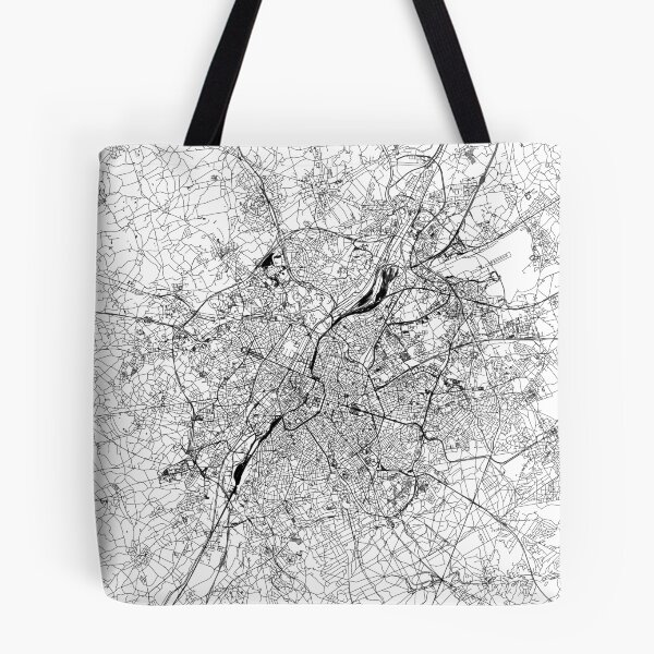 Item preview, Brussels White Map designed and sold by multiplicitymap.