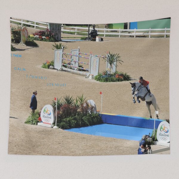 Item preview, Show jumping image calm straight forward text designed and sold by The Artful Horse.