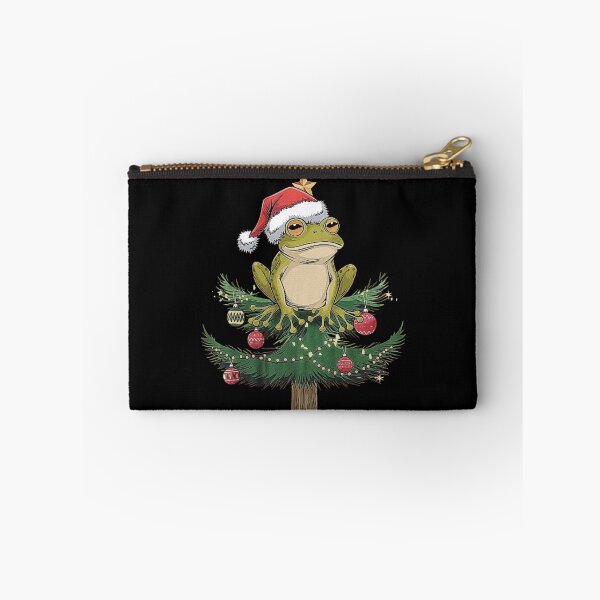 Item preview, Funny Frog on a Christmas Tree with Santa Hat-For Christmas Frog Lovers  designed and sold by love3617.