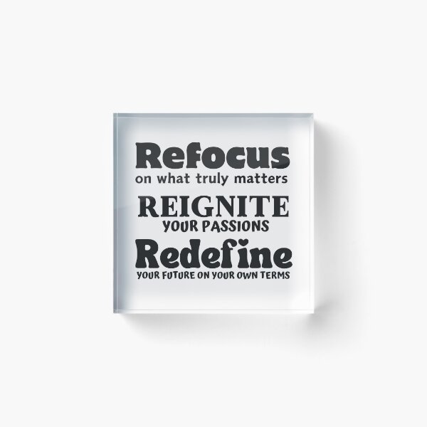 Item preview, Refocus, Reignite, Redefine designed and sold by Abundancelife.