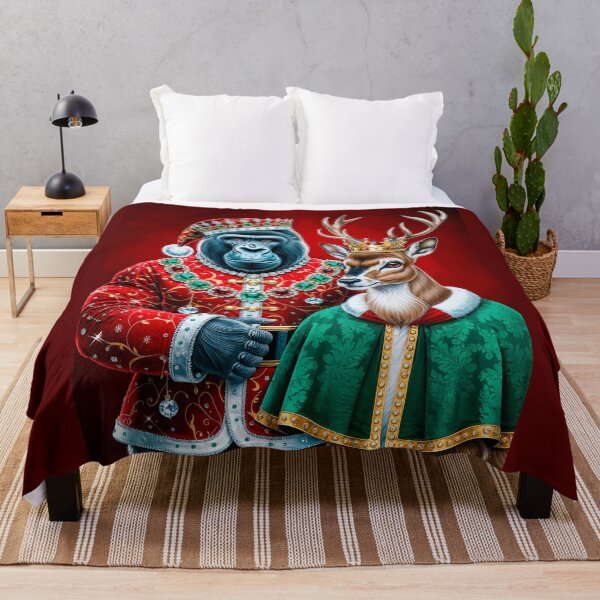 Item preview, Christmas Gorilla with Reindeer designed and sold by LioTou.