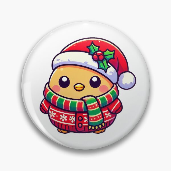 Item preview, Festive Chick in Christmas Scarf and Hat designed and sold by Chokhdi289shop.