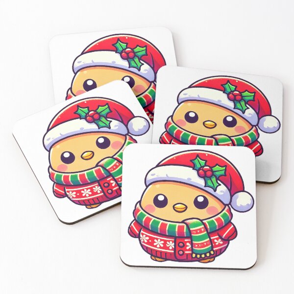 Item preview, Festive Chick in Christmas Scarf and Hat designed and sold by Chokhdi289shop.