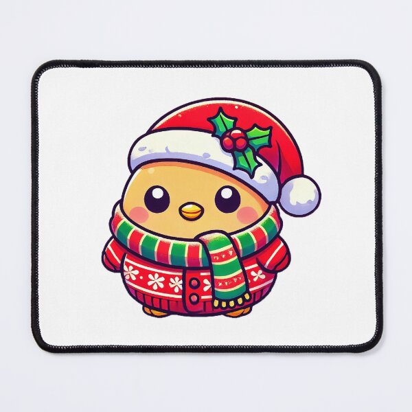 Item preview, Festive Chick in Christmas Scarf and Hat designed and sold by Chokhdi289shop.