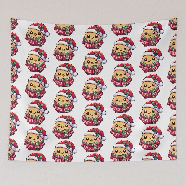 Item preview, Festive Chick in Christmas Scarf and Hat designed and sold by Chokhdi289shop.