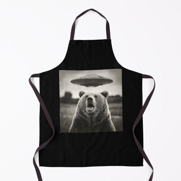Item preview, Bear Encounter with UFO - Alien Adventure Art-For Bear and UFO Lovers designed and sold by love3617.