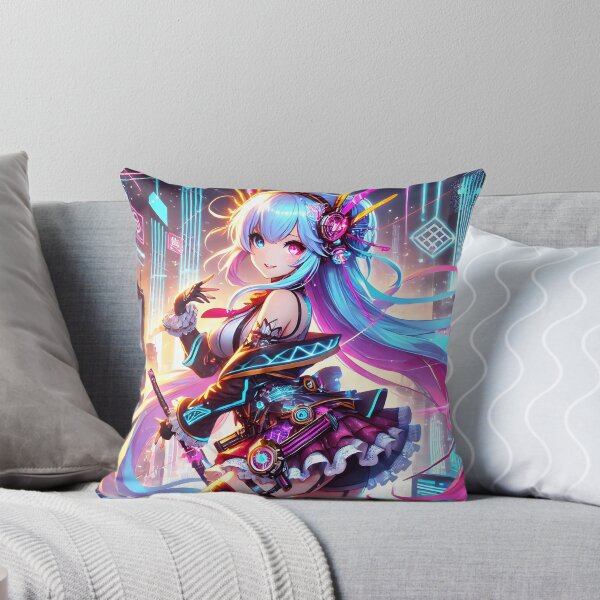 Item preview, Waifu doll neo punk color tokyo japan anime manga designed and sold by The-Diamond-Art.