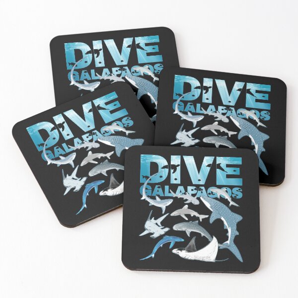 Item preview, Dive Galapagos whale shark tiger shark hammerhead manta ray designed and sold by NicGrayGraphic.