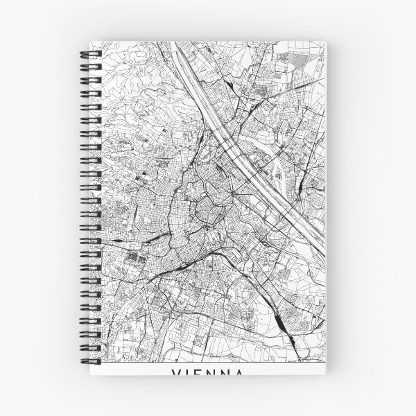 Item preview, Vienna White Map designed and sold by multiplicitymap.