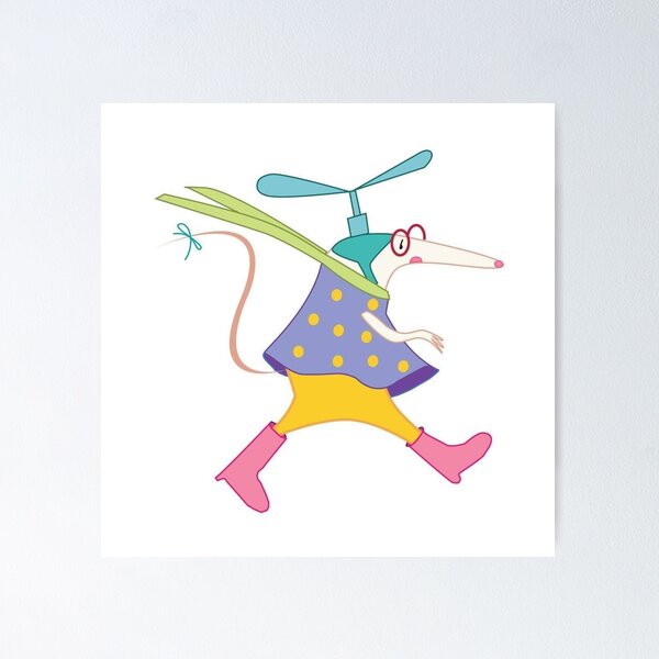Item preview, Mouse Mildred with helicopter propeller hat designed and sold by The Iconic Aussie.