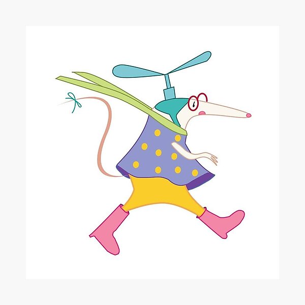 Item preview, Mouse Mildred with helicopter propeller hat designed and sold by The Iconic Aussie.