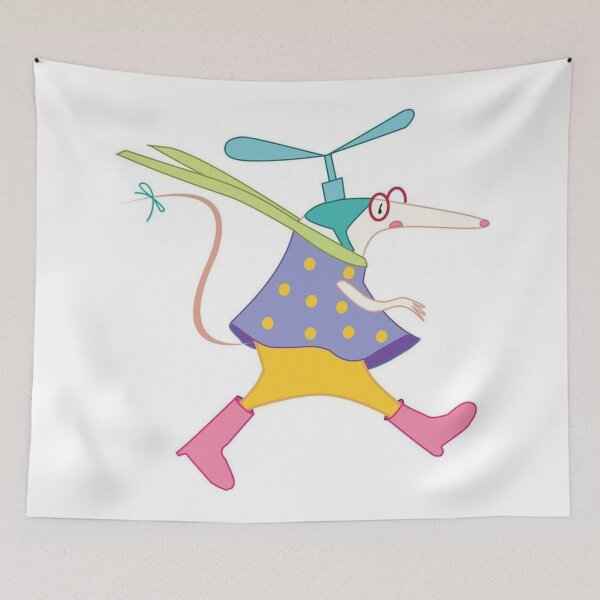 Item preview, Mouse Mildred with helicopter propeller hat designed and sold by The Iconic Aussie.