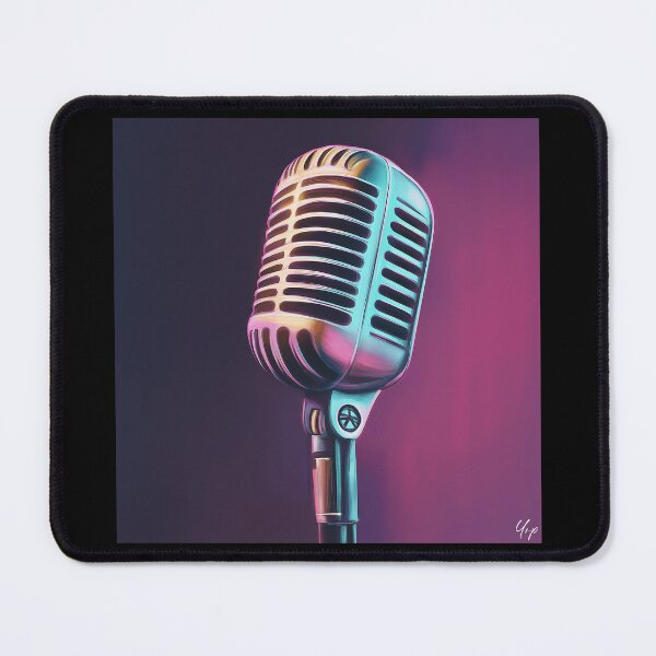 Item preview, Synthwave Microphone designed and sold by BurblePodcast.