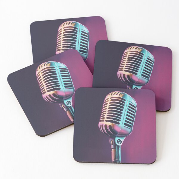 Item preview, Synthwave Microphone designed and sold by BurblePodcast.