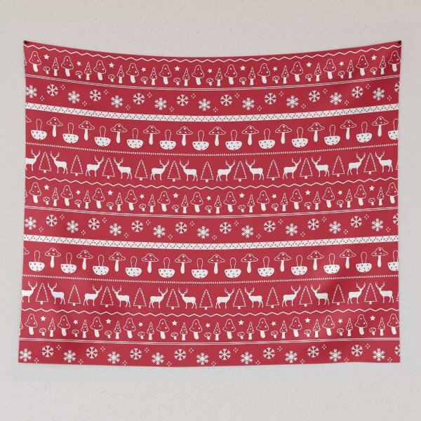 Item preview, Hongo Fair Isle Holiday Red designed and sold by VintageStyle.