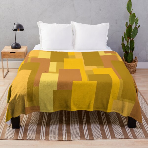 Item preview, Golden Geometric Harmony Abstract Yellow Pattern Golden Block Pattern Warm Geometric Mosaic designed and sold by TolgaSal.