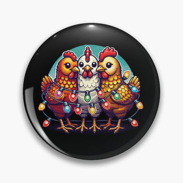 Item preview, Christmas Funny Chickens With Fairy Lights designed and sold by LuminOrb.