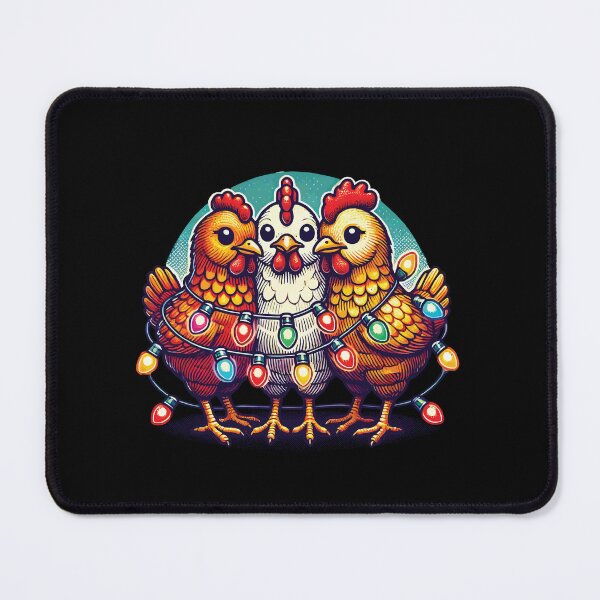 Item preview, Christmas Funny Chickens With Fairy Lights designed and sold by LuminOrb.