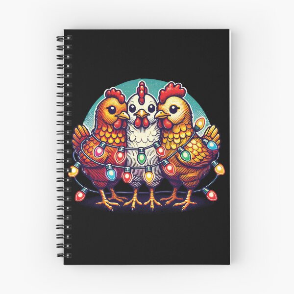 Item preview, Christmas Funny Chickens With Fairy Lights designed and sold by LuminOrb.