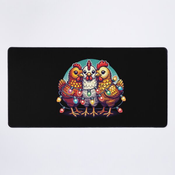Item preview, Christmas Funny Chickens With Fairy Lights designed and sold by LuminOrb.