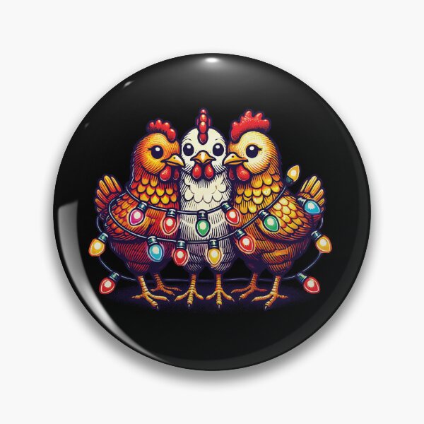 Item preview, Christmas Funny Chickens With Fairy Lights designed and sold by LuminOrb.
