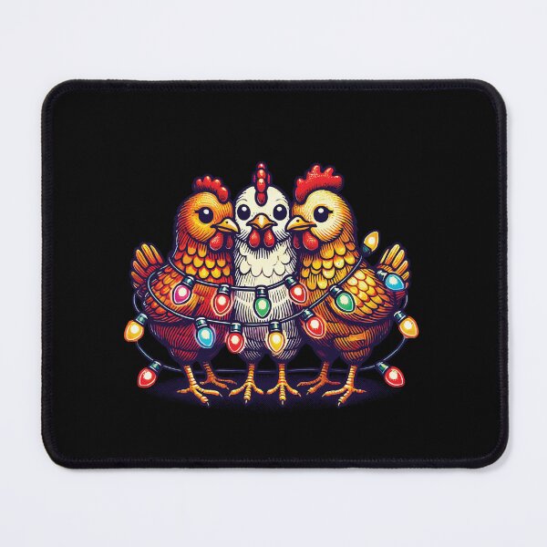 Item preview, Christmas Funny Chickens With Fairy Lights designed and sold by LuminOrb.