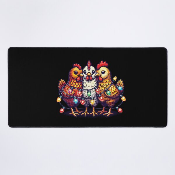 Item preview, Christmas Funny Chickens With Fairy Lights designed and sold by LuminOrb.