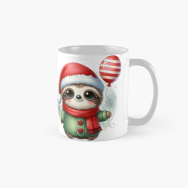 Item preview, A0550 Christmas Sloth with Balloon – Adorable Sloth-Themed Holiday Collectible, Unique Christmas Gift, Festive Decor & Premium Quality designed and sold by angieart68.